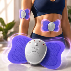 Миостимулятор Butterfly Massager для мышц тела, электронный EMS массажер «Бабочка» с 6 режимами и 10 уровнями интенсивности