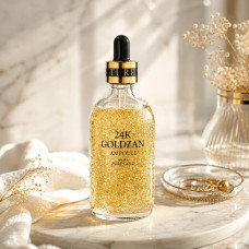 Сыворотка для лица 24K Gold Ampoule Goldzan 100 мл с пептидами и экстрактом золотая, увлажняющая антивозрастная эссенция