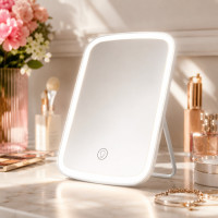Зеркало для макияжа Jordan Judy LED Makeup Mirror NZ520 аккумуляторное с подсветкой и сенсорным управлением