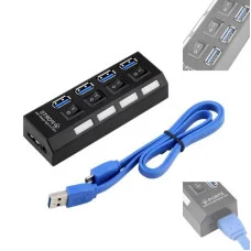 Разветвитель USB хаб 4SW, 4-х портовый высокоскоростной