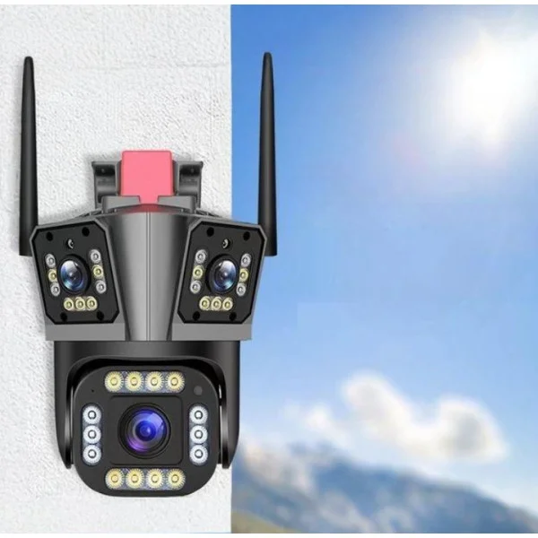 Уличная WiFi IP камера HW-SM1-20S 12 МП 3 независимых объектива PTZ