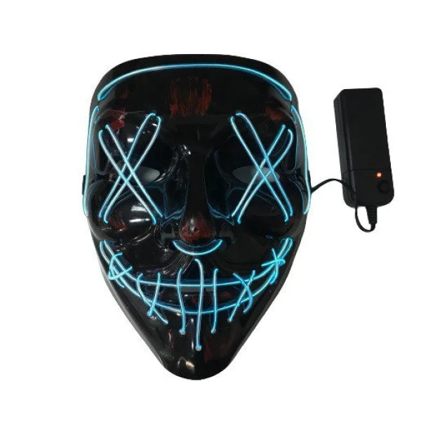 Судная ночь ABC Purge Mask, неоновая маска, питание от батареек