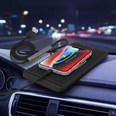 Силиконовый коврик в авто с быстрой беспроводной зарядкой Car Wireless Pad C1 15W
