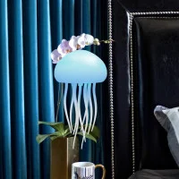 Ночник Медуза LED RGB декоративная лампа с подвижными щупальцами аккумуляторная 5 режимов USB